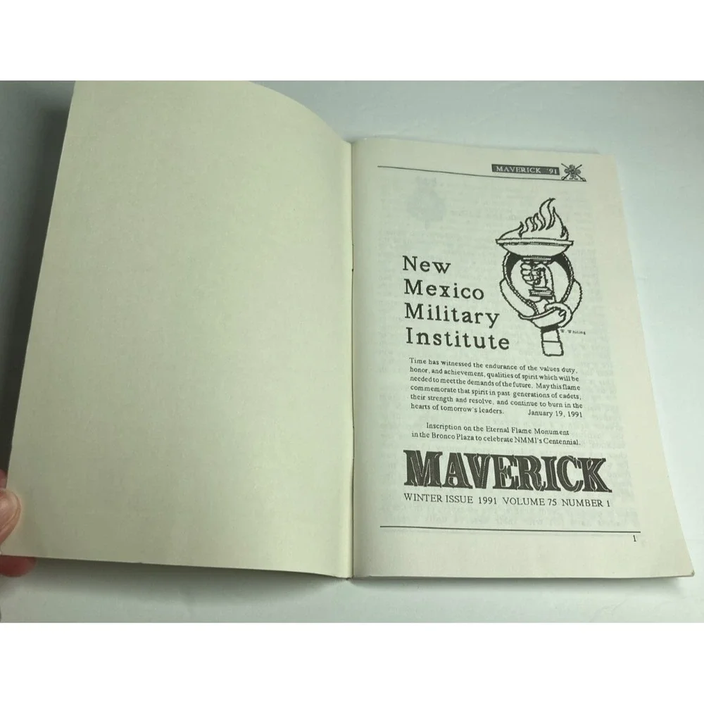 Vtg NMMI Maverick Poetry Short Stories Cadets‎ Winter 1991 Vol 75 #1 Centennial
